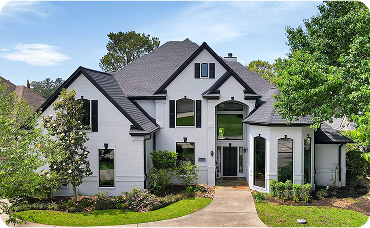 House with bricks stained white