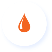 Drop of orange paint